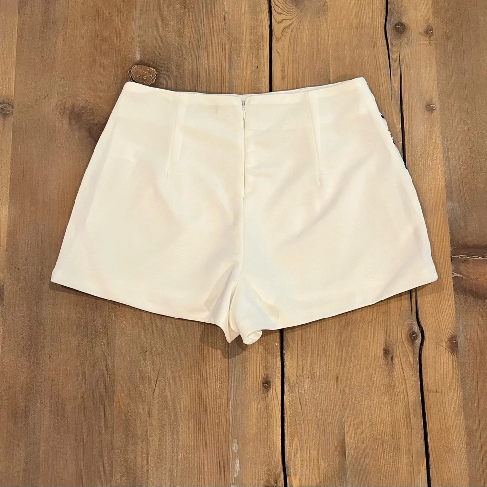Lulus Rhythm is Gonna Get You Embroidered White Shorts - Picture 4 of 4